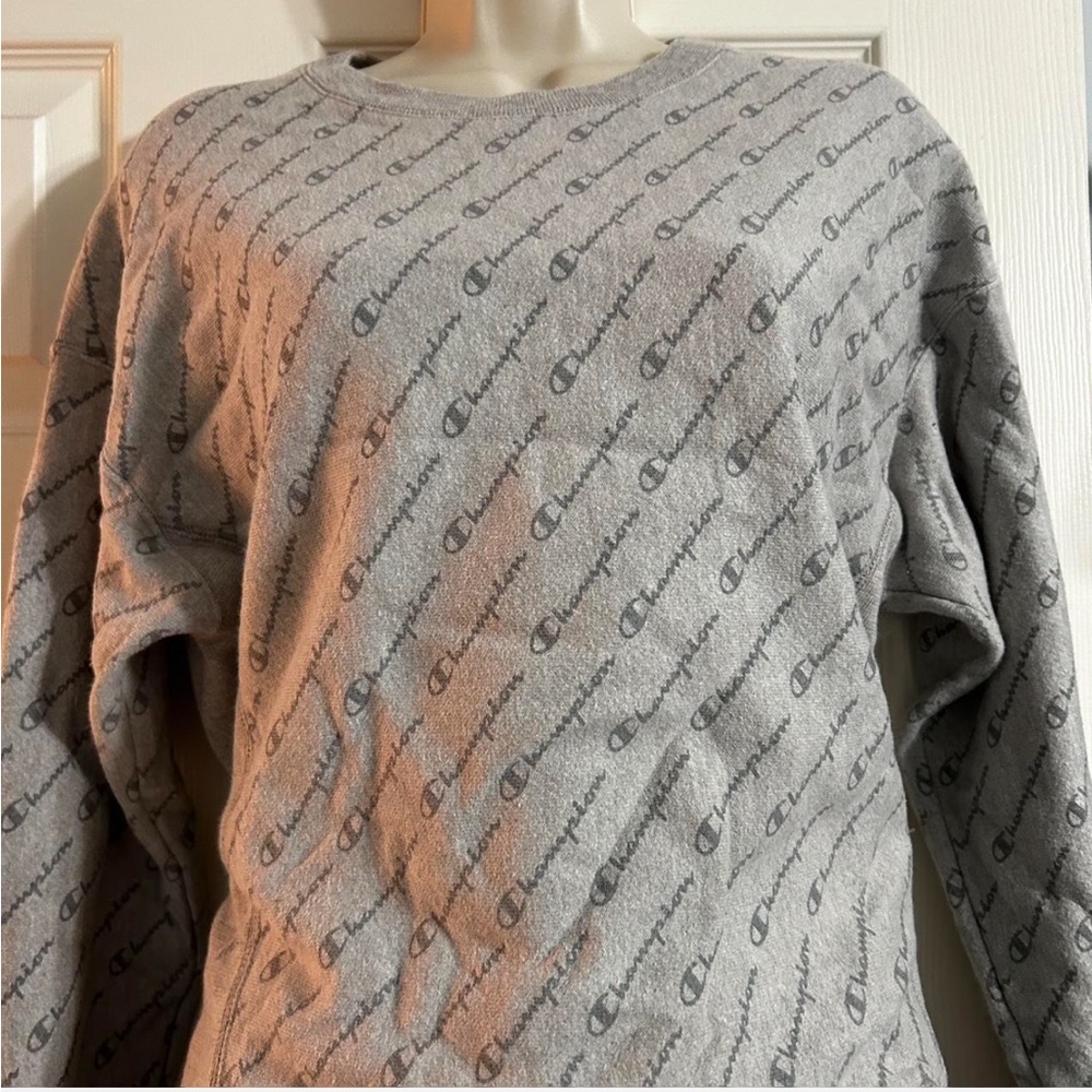 gray champion crewneck